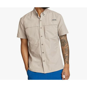 New w/ Tag size L Men's Eddie Bauer Button-Down Shirt Size Tan